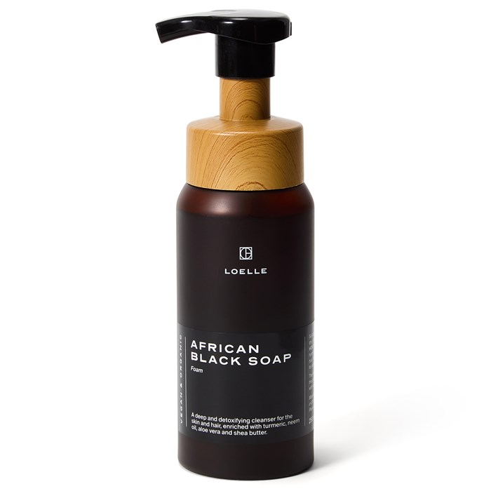 Loelle Skummande Afrikansk Svarttvål, 250 ml