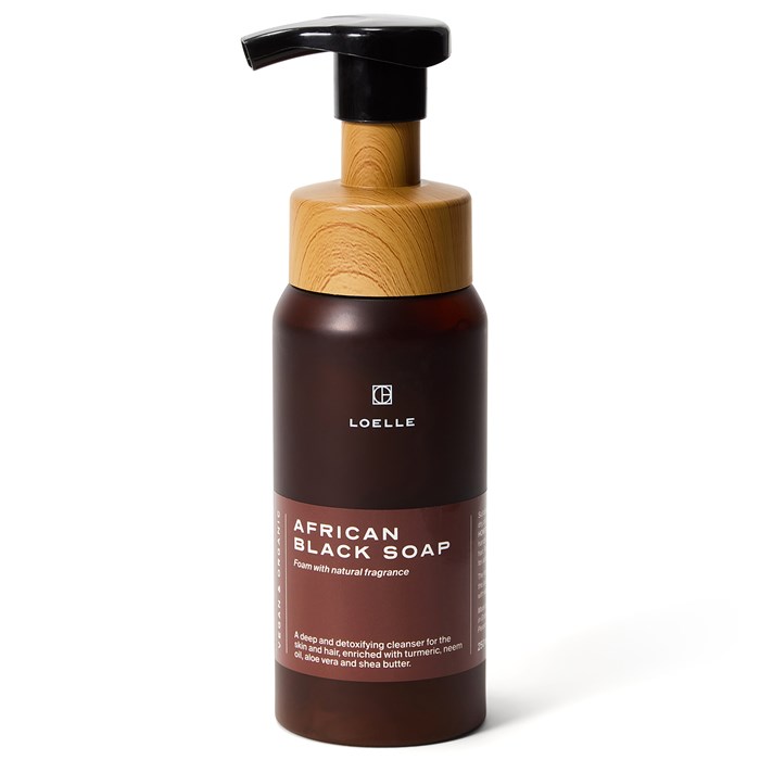 Loelle Skummande Afrikansk Svarttvål Doftsatt, 250 ml