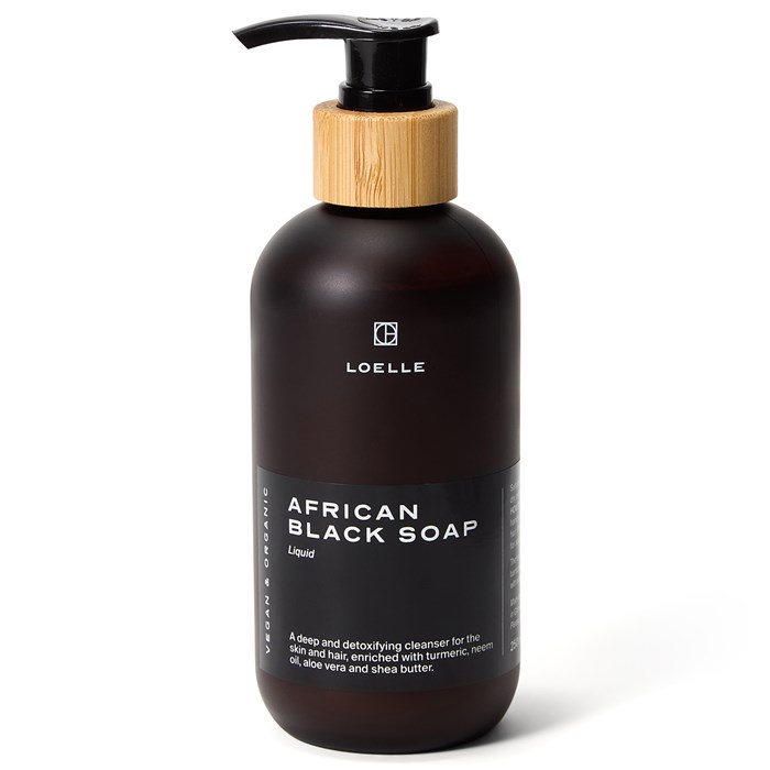 Loelle Flytande Afrikansk Svarttvål, 250 ml