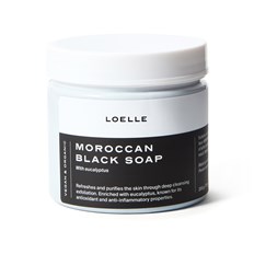 Loelle Marockansk Svarttvål med Eukalyptus, 200 g