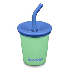 Klean Kanteen Kids Cup med Sugrörslock - Spring Bud, 296 ml