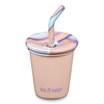 Klean Kanteen Kids Cup med Sugrörslock - Peach Parfait, 296 ml