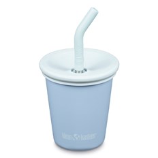 Klean Kanteen Kids Cup med Sugrörslock - Clear Sky, 296 ml