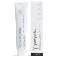 Georganics Fluoridtandkräm med Hydroxiapatit - Activated Charcoal, 75 ml