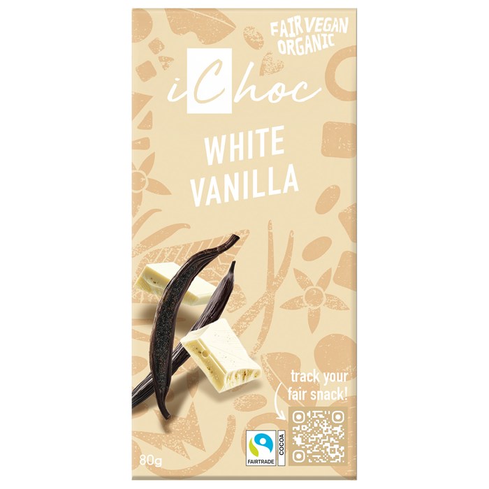 iChoc Chokladkaka White Vanilla, 80 g