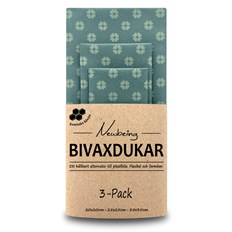 Newbeing Bivaxdukar Blå Blomma, 3 st