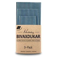 Newbeing Bivaxdukar Blå Rand, 3 st