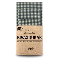 Newbeing Bivaxdukar Grå Ruta, 3 st