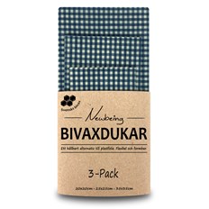 Newbeing Bivaxdukar Blå Ruta, 3 st