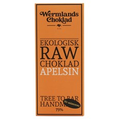 WermlandsChoklad Ekologisk Rawchoklad Apelsin 73%, 50 g
