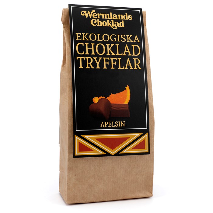 WermlandsChoklad Ekologiska Chokladtryfflar Apelsin, 150 g