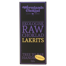 WermlandsChoklad Ekologisk Rawchoklad Lakrits 73%, 50 g