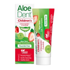 AloeDent Aloe Vera Childrens Gel Toothpaste Fluoride Free, 50 ml