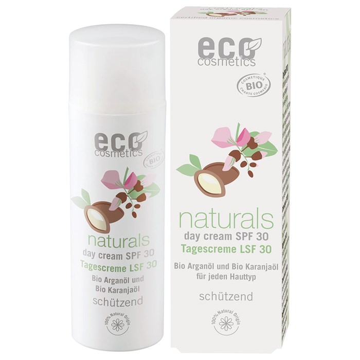 Eco Cosmetics Dagkräm SPF 30 Argan & Karanjaolja, 50 ml