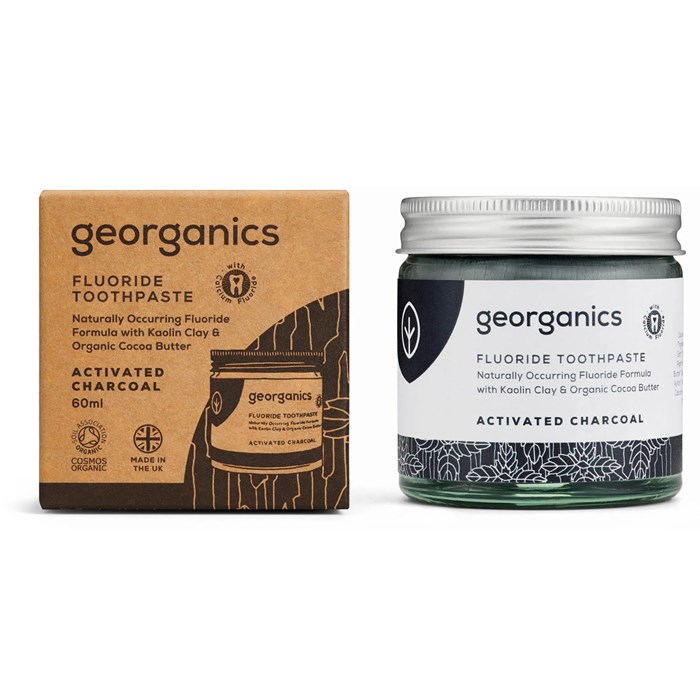 Georganics Fluoridtandkräm Activated Charcoal, 60 ml