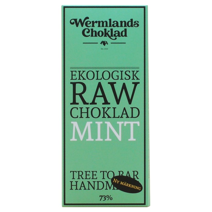 WermlandsChoklad Ekologisk Rawchoklad Mint 73%, 50 g
