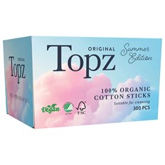 Topz Ekologiska Bomullspinnar, 300 st