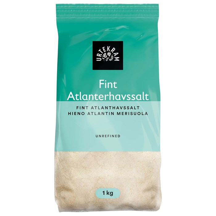 Urtekram Food Fint Atlanthavssalt Oraffinerat, 1 kg