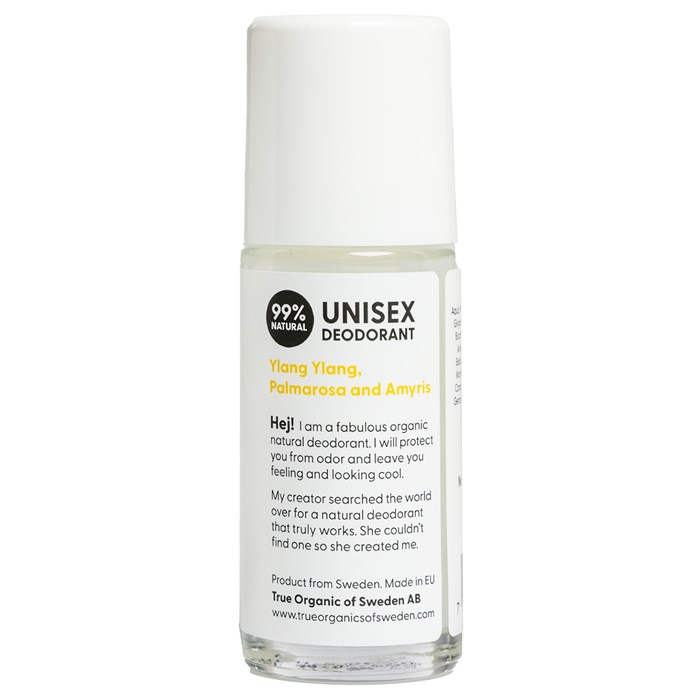 True Organic of Sweden Undercover Agent Deodorant - Ylang Ylang & Palmarosa, 50 ml