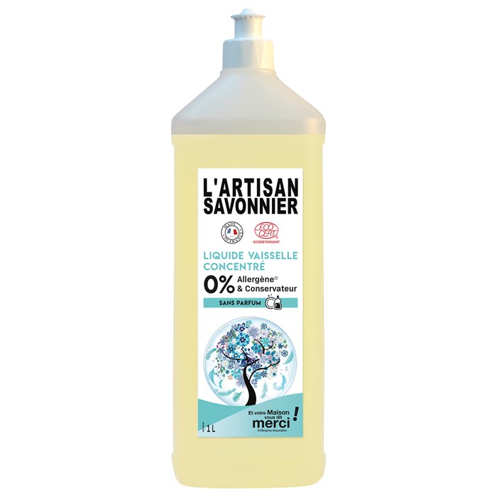 L'Artisan Savonnier Koncentrerat Handdiskmedel Parfymfritt, 1 L