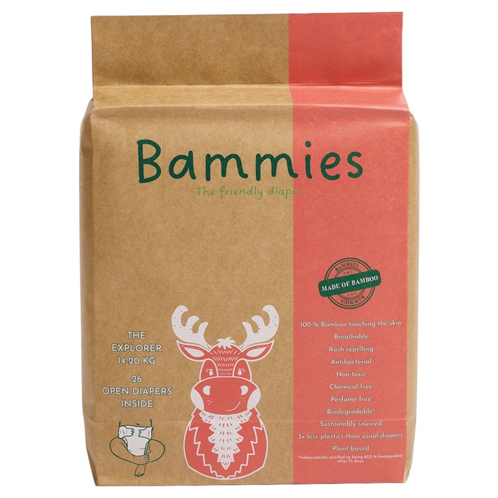 Bammies Bambublöjor The Explorer 14-20 kg, 26 st