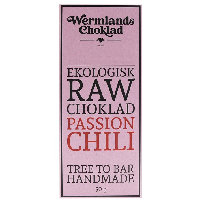 WermlandsChoklad Ekologisk Rawchoklad Passion Chili 73%, 50 g