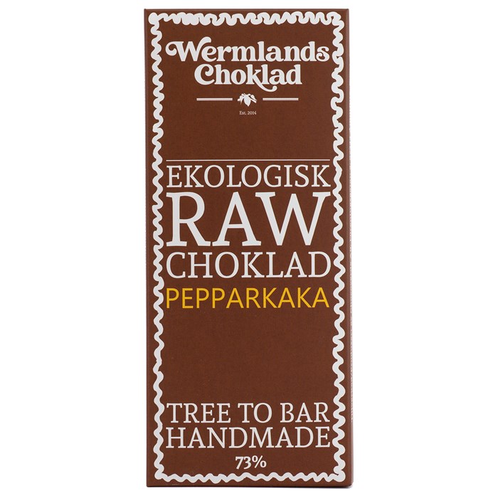 WermlandsChoklad Ekologisk Rawchoklad Pepparkaka 73%, 50 g