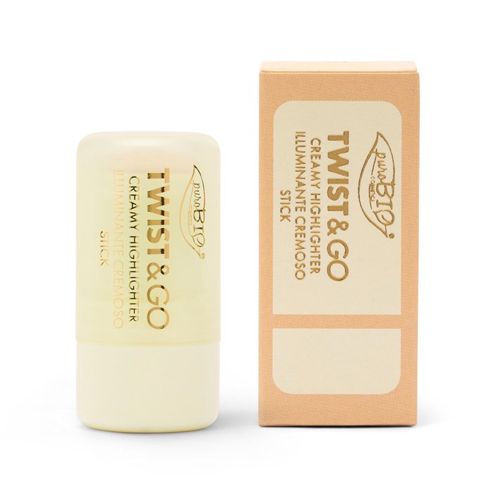 puroBIO Cosmetics Twist & Go Creamy Highligter Stick - Prosecco, 5 g