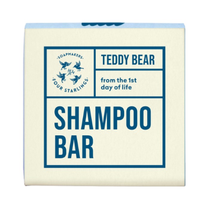 Four Starlings Teddy Bear Shampoo Bar, 75 g