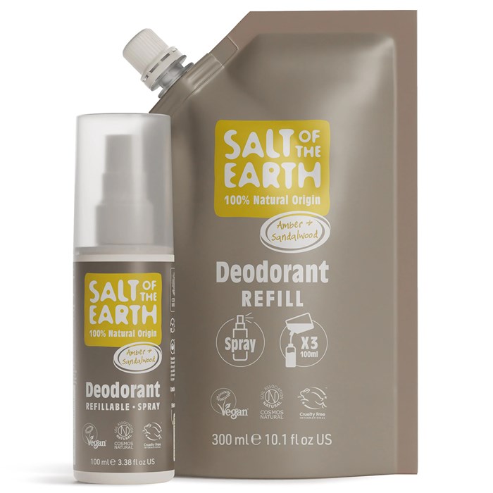 Salt of the Earth Amber & Sandalwood Refillable Deodorant Spray