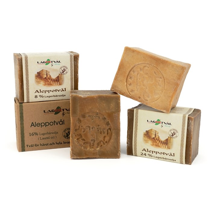 Lagertvål Traditionell Aleppotvål - 1-40% lagerbärsolja, ca. 170-200 g