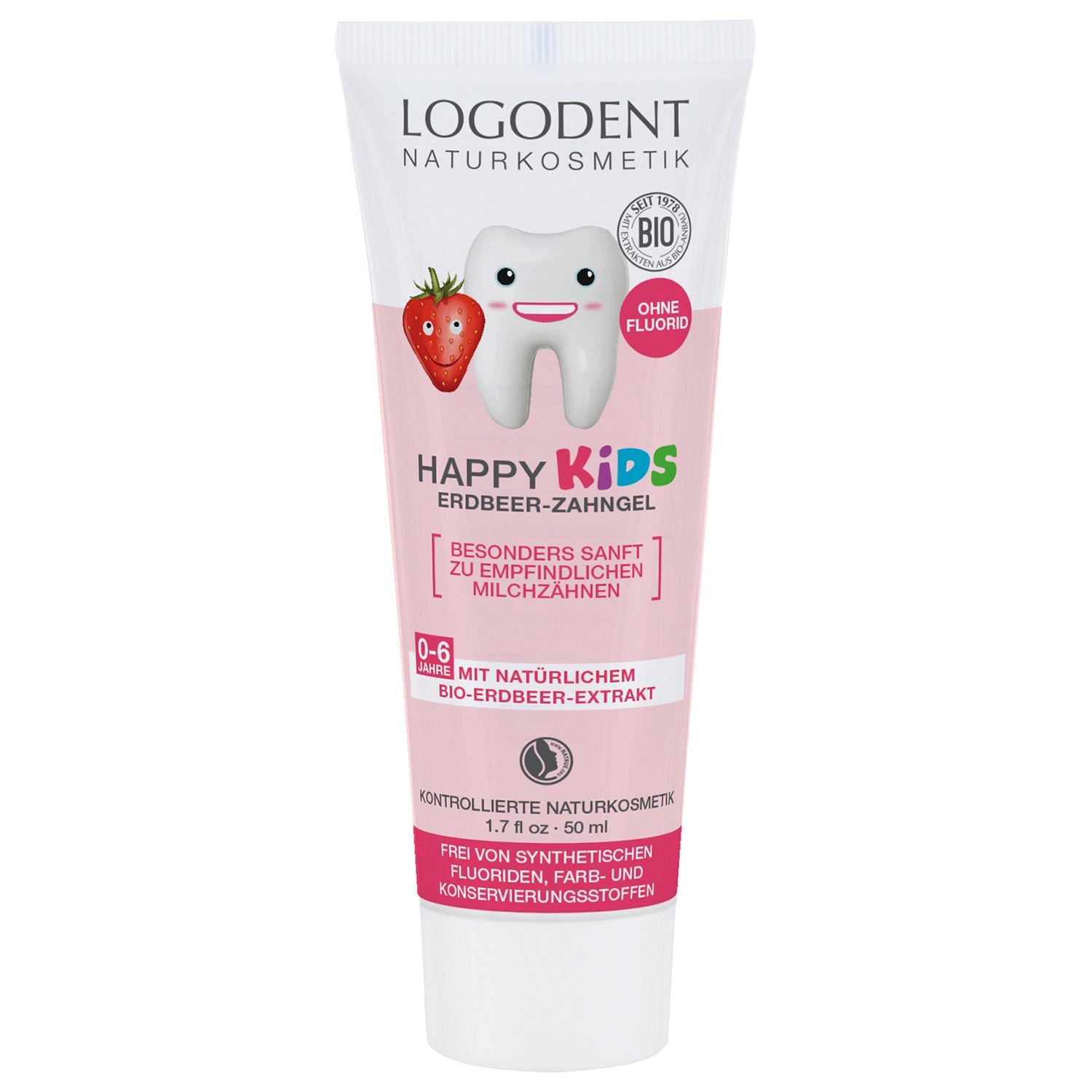Logona Happy Kids Strawberry Toothgel, 50 ml
