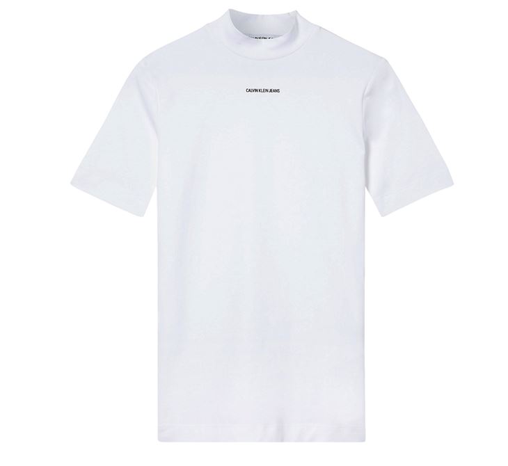 Calvin Klein Organic Cotton Mock Neck T-shirt Dam