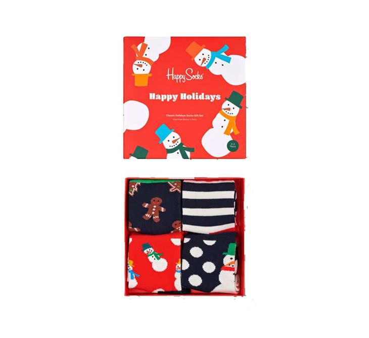 Happy Socks Kids Holiday Gift Set 4 Pack Strumpor