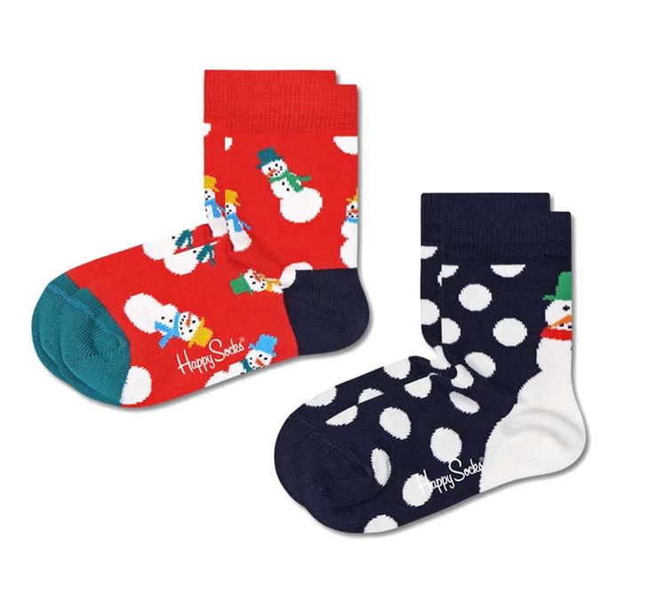 Happy Socks Kids Snowman 2 pack Strumpor
