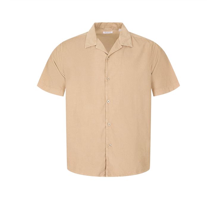 Knowledge Cotton Cuban Collar Corduroy Box Fit SS Shirt Herr