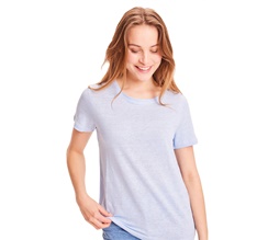 Knowledge Cotton Holly Reg Linen T-shirt Dam