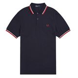 Fred Perry Twin Tipped FP Piké Herr