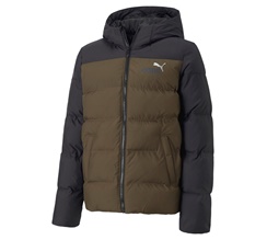 Puma Colourblock Polyball Hooded Jacket Junior