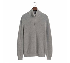 GANT Cotton Wool Ribbed Half-Zip Sweater Herr