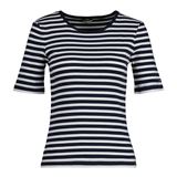 GANT Slim Striped 1X1 Ribbed SS T-Shirt Dam