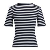 GANT Slim Striped 1X1 Ribbed SS T-Shirt Dam