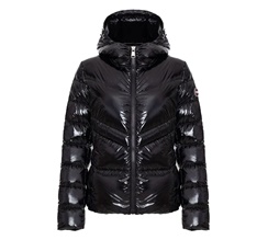 Colmar Down Jacket With Fixed Hood In Shiny Fabric Dam