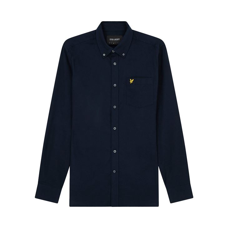 Lyle & Scott Plain Flannel Shirt Herr