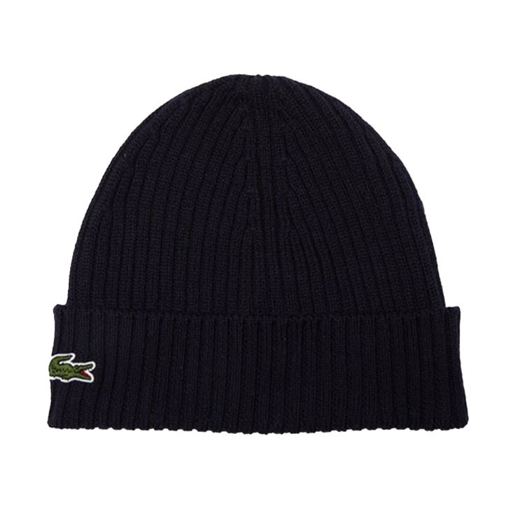 Lacoste Ribbed Wool Beanie