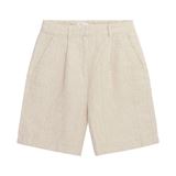 Knowledge Cotton Posey Wide High-Rise Linen Shorts Dam