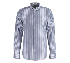 GANT Regular Cotton Linen Stripe Shirt Herr