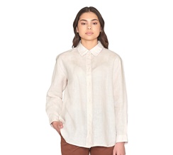 Knowledge Cotton Loose Linen Long Sleeved Shirt Dam