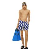 OAS Blue Rippling Swim Shorts Herr