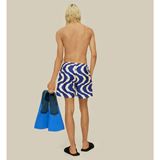 OAS Blue Rippling Swim Shorts Herr